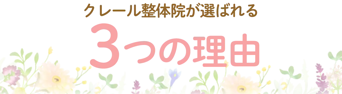選ばれる3つの理由タイトル